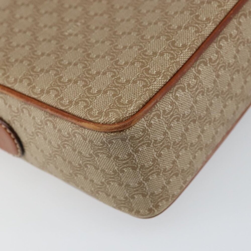 Authentic CELINE Macadam Canvas Shoulder Bag PVC Beige Gold - Picture 5 of 16